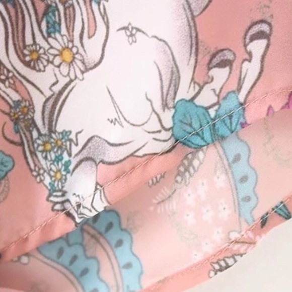 Wild Horse Unicorn Pink Gypsy Bohemian Kimono - Picture 7 of 8